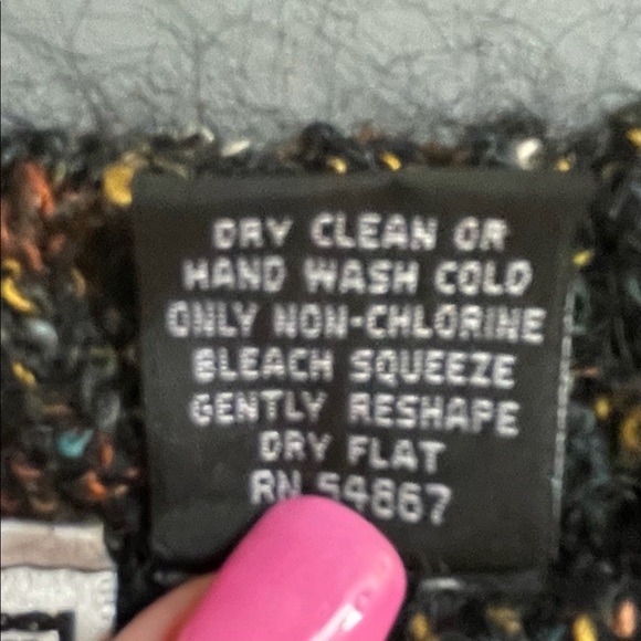 Vintage 1980s PAUL ET DUFFIER Large Black Cropped Boxy Women’s Mohair Sweater - Picture 10 of 15